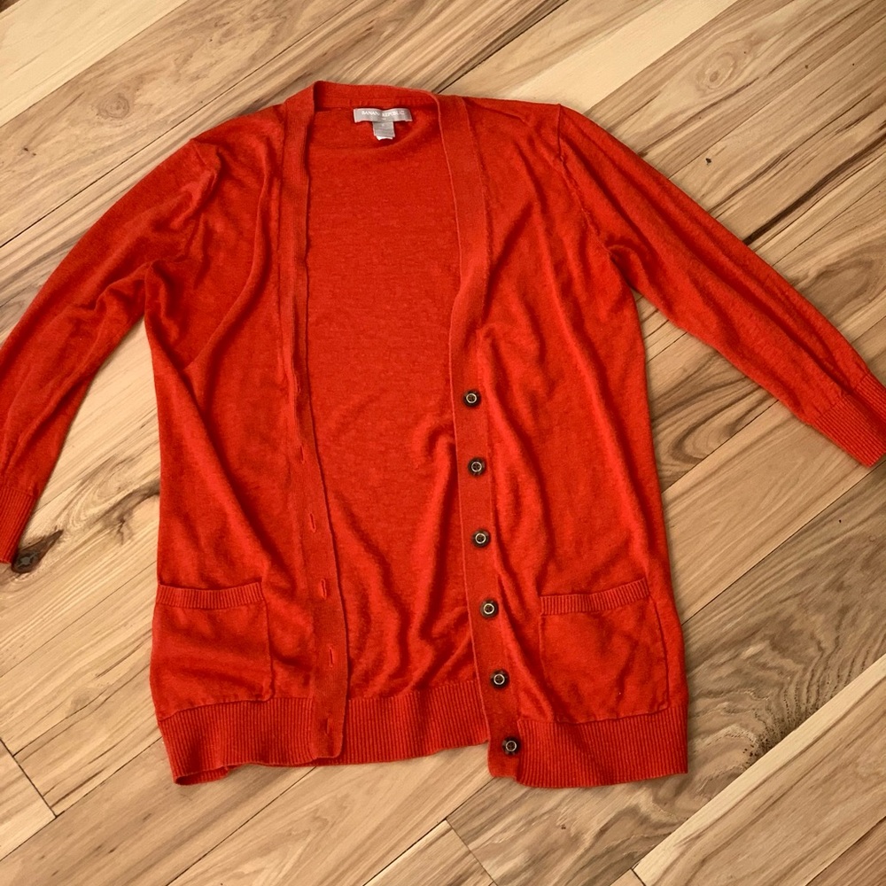 Banana Republic Burnt Orange Cardigan size S